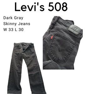 Levi's 508 Dark Gray W 33 L 30 Jeans